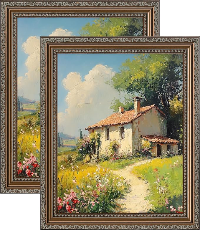 eletecpro 8x10 Vintage Picture Frame, Glass Cover, Horizontal or Vertical by eletecpro