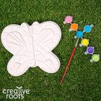 Creative Roots Mosaic Butterfly Stepping Stone Kit, Includes 7-Inch Ceramic - Image 2