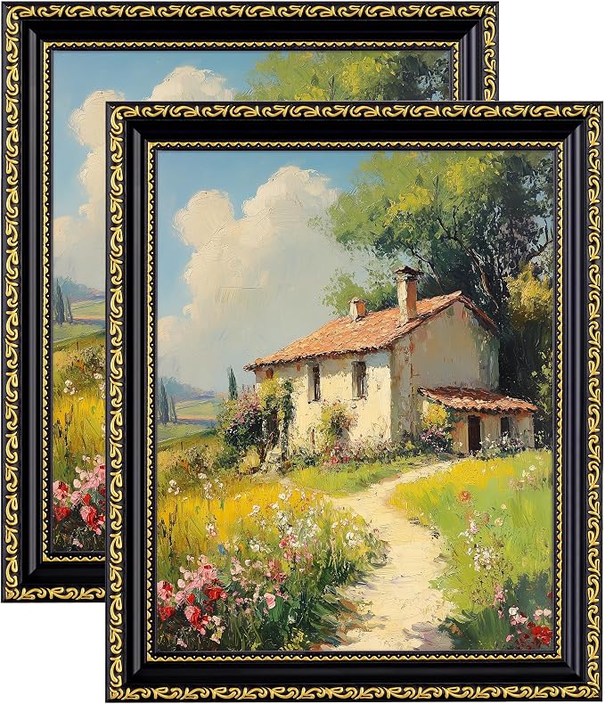 eletecpro 8x10 Vintage Picture Frame, Glass Cover, Horizontal or Vertical by eletecpro