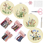 Bonroy 4 Sets Embroidery Set for Beginners, Art Craft, Easy Sewing Embroidery by Bonroy