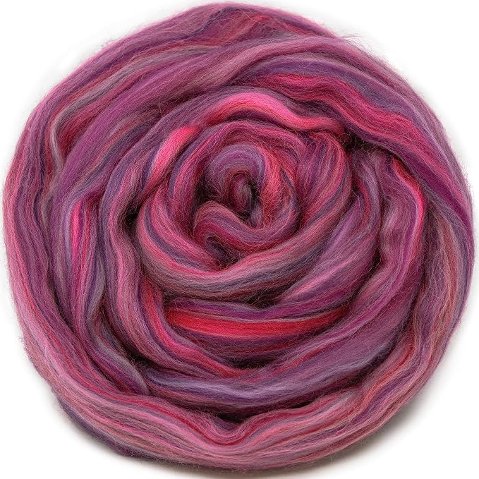 Living Dreams Yarn Festival Merino Wool Fiber. Colorful Combed top roving by LivingDreamsYarn