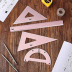 Mr. Pen- Metal Geometry Kit, 4 Pack, 45° & 30°/60° Set Squares | 6" Protractor - Image 8