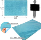 Allgala Jumbo Self-Adhesive Glitter EVA Foam Sheets 10 Pack 16x24 inch Paper - Image 2