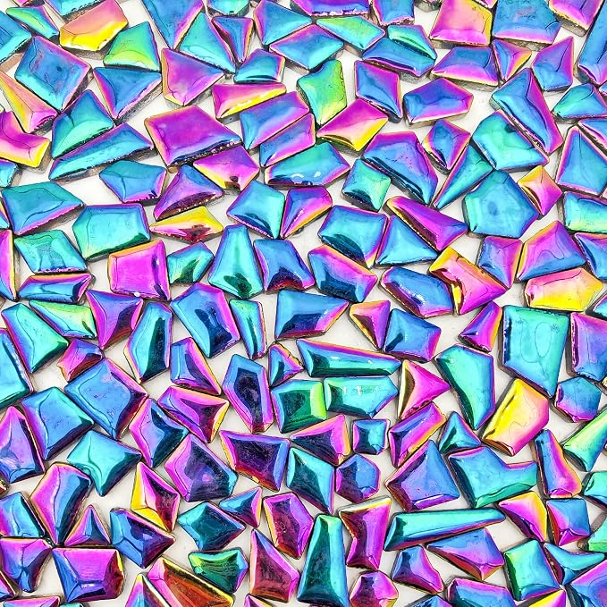 1.1lb Ceramic Mosaic Tiles, Mixed Colour Ceramic Mosaic Pieces - Image 7