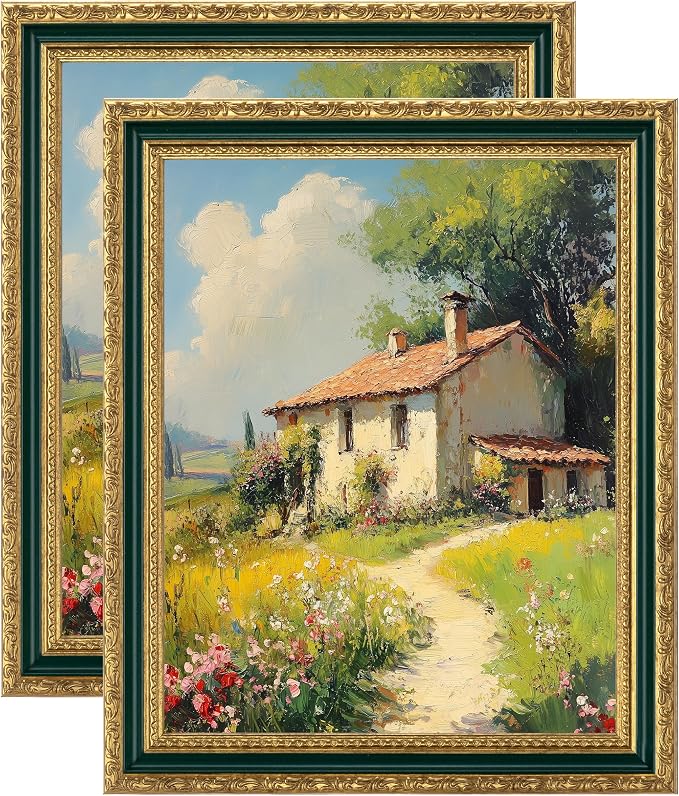 eletecpro 8x10 Vintage Picture Frame, Glass Cover, Horizontal or Vertical by eletecpro
