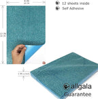 Allgala 12 Pack Glitter EVA Foam Paper 8 x 12inch Sheets-Turquoise Color - Image 2