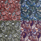 8" 50pcs Cotton Fabric Squares for Sewing Quilting SuppliesDark Paisley | Good - Image 6