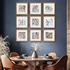 Sheffield Home 9 Piece Gallery Wall Frame Set, 12x12 Inch, Beaded Antique Bronze - Image 2