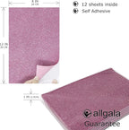 Allgala 12 Pack Glitter EVA Foam Paper 8 x 12inch Sheets Pink Color - Image 2