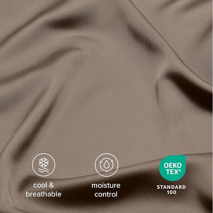 Bare Home 100% Rayon Made from Bamboo Luxury Queen Size Set of 2 Cooling - Image 4