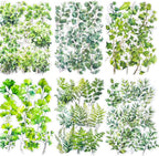 120PCS Green Botanical Leaf Scrapbook Stickers - Image 2