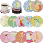 Bulerrylulu 12 Pcs Cocktail Diamond Painting Coasters Kits by Bulerrylulu