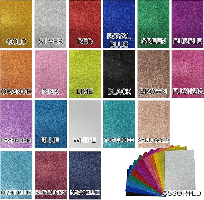 Allgala 12 Pack Glitter EVA Foam Paper 8 x 12inch Sheets-Sand Gold-CF85016 - Image 3