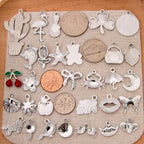 Silver-Tone Enamel Charms Set for DIY Jewelry Making - Image 3