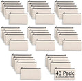 40 PCs Blank canvas Zipper Pouch, Makeup Bags Bulk Pencil Pouch by CRULEEN