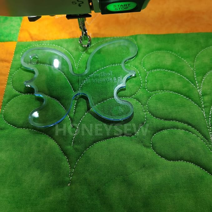 HONEYSEW Free Motion Quilting Template Sewing Ruler Templates by HONEYSEW
