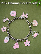Silver-Tone Enamel Charms Set for DIY Jewelry Making - Image 4
