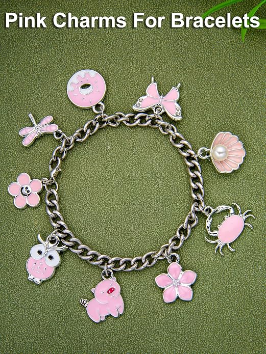 Silver-Tone Enamel Charms Set for DIY Jewelry Making - Image 4
