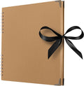 Bstorify Large Scrapbook, 11 x 11 inch, 40 Sheets Brown Thick 200 GSM Kraft by Bstorify