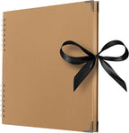 Bstorify Large Scrapbook, 11 x 11 inch, 40 Sheets Brown Thick 200 GSM Kraft by Bstorify