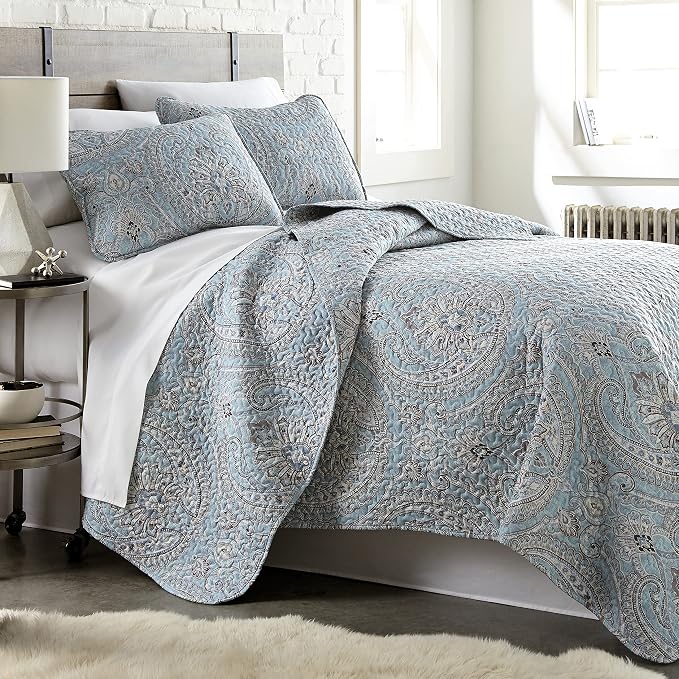 Southshore Fine Living, Inc. Full/Queen Quilt Bedding Set, Paisley Full Size by SouthshoreFineLivingInc