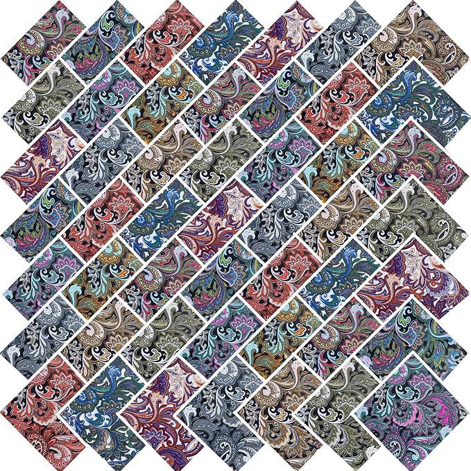 12" 50pcs Cotton Fabric Squares by newamishquilt