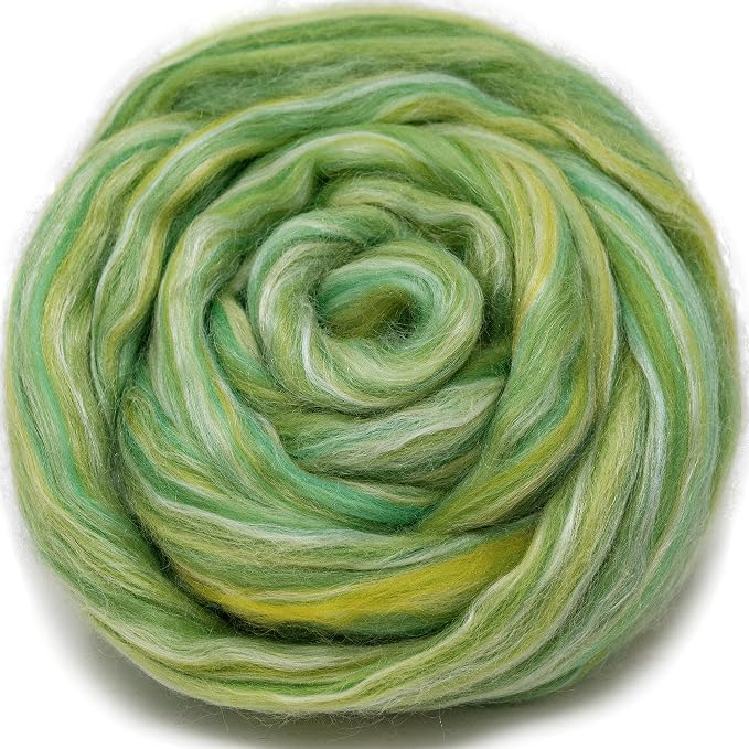 Silk Merino Fiber for Spinning. Super Soft Combed Top Wool Roving for Hand by LivingDreamsYarn