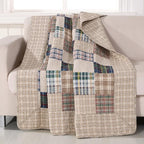 Greenland Home Oxford 100% Cotton Throw Blanket, Tan 50 x 60 in - Image 5