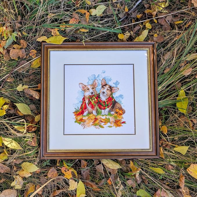 RIOLIS - Ready for Autumn 2002, Dogs Cross Stitch Kits 9¾" x 9¾", Counted Cross - Image 9