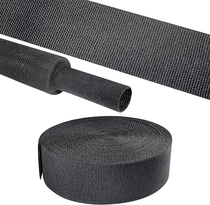 2 in 1 Heat Shrink Braided Sleeving Fabric Tubing-Ideal fit Irregular Shape by Sunnarepoon