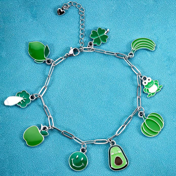 Silver-Tone Enamel Charms Set for DIY Jewelry Making - Image 7
