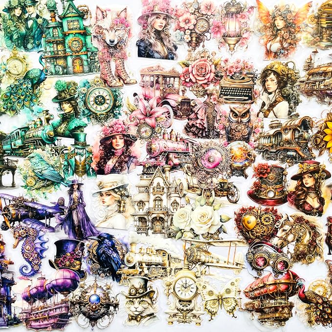 Yoksas Vintage Victorian Steampunk Stickers - Image 3