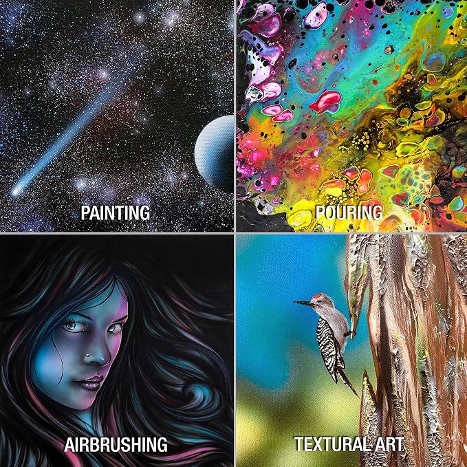 U.S. Art Supply 8 X 8 Inch Black Art Canvas Board Panels 6 Pack - Image 7