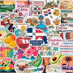 100Pcs Dominican Republic Stickers by BulbaCraft