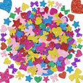 Foam Stickers, 7 Sheets 3D Glitter Foam Heart Stickers, Self-Adhesive EVA Foam by Unknown