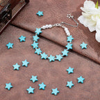 arricraft About 160 Pcs Star Shaped Stone Beads, Synthetic Howlite Star Beads - Image 2