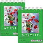 U.S. Art Supply 9x12 Premium Heavy-Weight Acrylic Painting Paper Pad, 2 Pack by USArtSupply