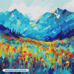 DIAMOND ART CLUB Blooming Meadow Diamond Painting Kit, Fun DIY Crafts - Image 2