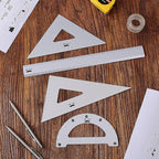Mr. Pen- Metal Geometry Kit, 4 Pack, 45° & 30°/60° Set Squares | 6" Protractor - Image 8