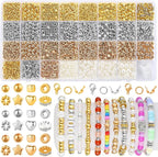 Funtopia Spacer Beads Bracelet Making Kit, Round Pearls and Lobster Clasps - Image 6