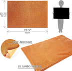 Allgala Jumbo Self-Adhesive Glitter EVA Foam Sheets 10 Pack 16x24 inch Paper - Image 2