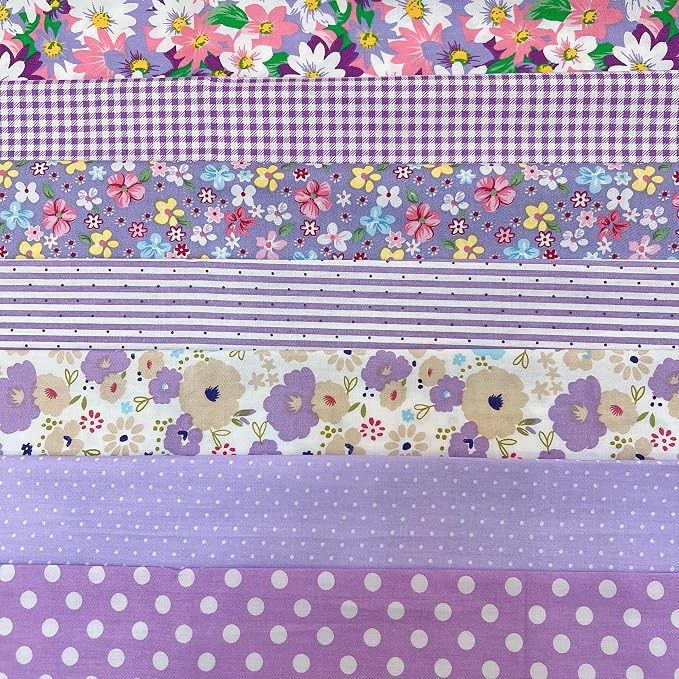 Cotton Fabric DIY Making Supplies Quilting Patchwork Fabric Fat Quarter Bundles by Antetek