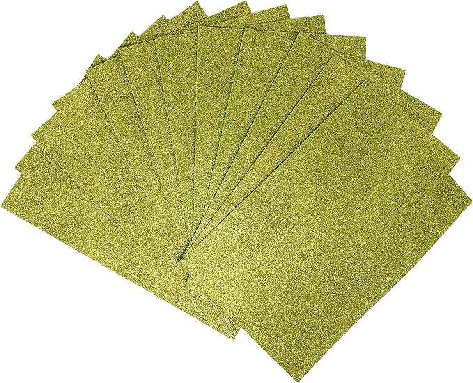 Allgala 12 Pack Glitter EVA Foam Paper 8 x 12inch Sheets-Lime-Perfect - Image 3