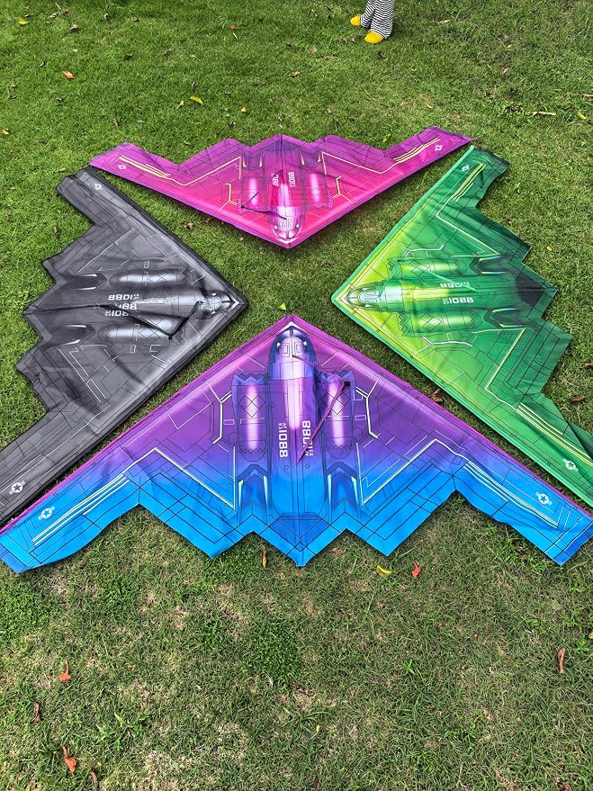 B2 Model Airplane Kite, Large Easy to Fly Kites Adults, 300FT String Reel - Image 2