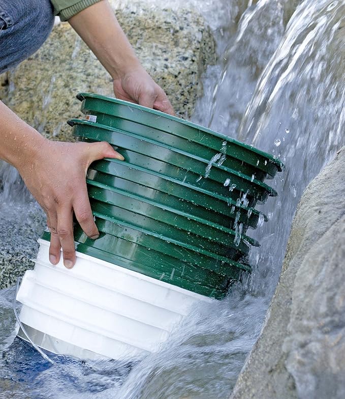 SE 9-Piece Patented 13.25-Inch Wide Stackable Sifting Pan Set - Image 3