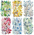 120-Piece Clear Bird & Floral Branch Sticker by YOKSAS