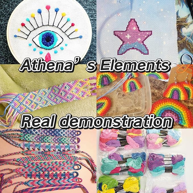 Athena's 200 Pcs Friendship Bracelet String Kit String Bracelet Making Kit - Image 5