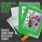 U.S. Art Supply 9x12 Premium Heavy-Weight Acrylic Painting Paper Pad, 2 Pack - Image 5