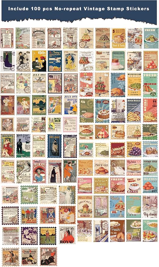 Prstincol 100 Pcs Scrapbooking Stickers, Food Stickers - Image 8