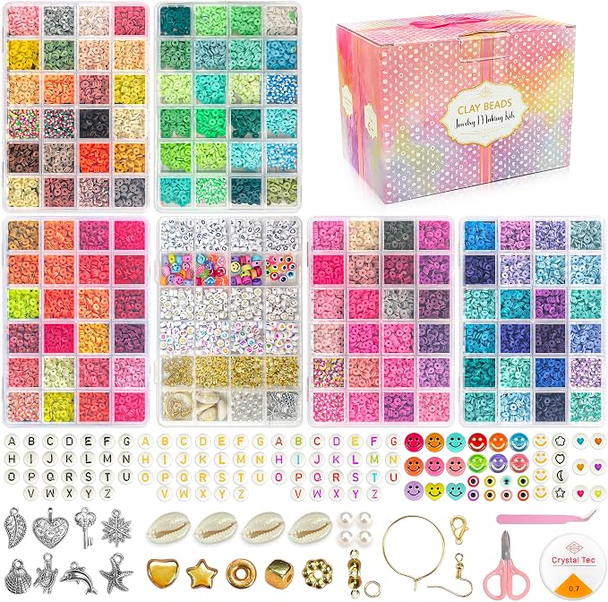 LINAYE 20000 PCS Clay Beads Kit by LINAYE